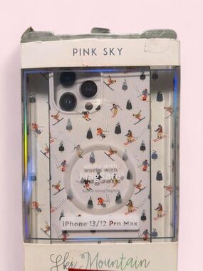 Pink Sky Ski Mountain MagSafe Case for iPhone 13/12 Pro Max